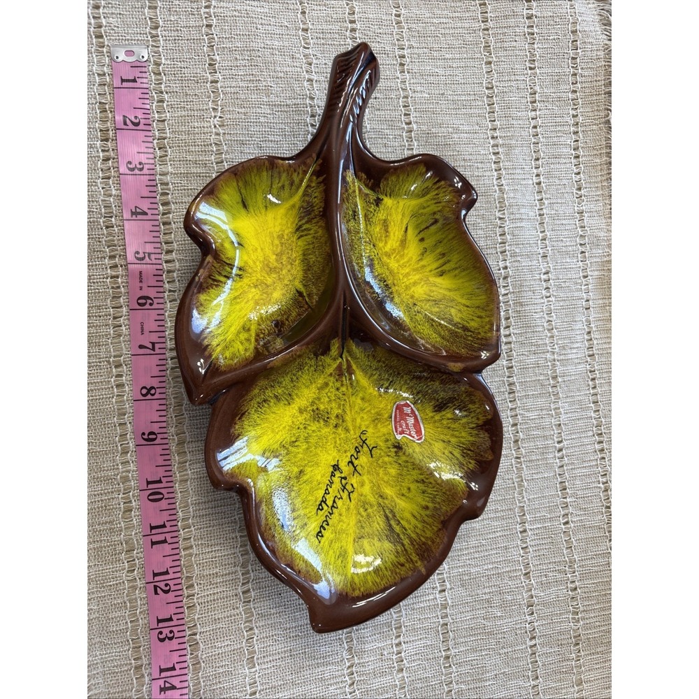 VTG McMaster MCM Fort Frances's Canada Leaf Ceramic Dish